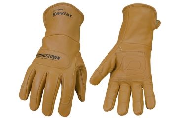 Image of Youngstown Glove Company FR Leather Utility Lined with Kevlar, Tan, Small 11-3280-60-S