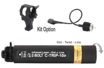Image of Z-Bolt Infrared Dot &amp; Line Laser for Trip Wire Detection, EOD/ SWAT, Coyote Brown, IR, C-TRIP-10ir-CB