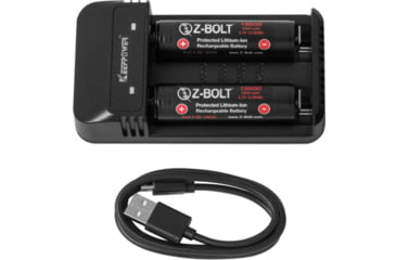 Image of Z-Bolt Rechargeable 18650 Batteries for High Discharge Flashlights, Weapon Lights &amp; Illuminators, 2 Pack, BATTS-2x-18650