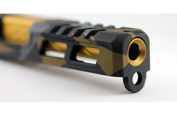 Image of Zaffiri Precision Flush and Crown Pistol Barrel, Glock 17 Gen 5, 9mm, 1/10 Twist, 1/2x28, 416R Stainless Steel, Titanium Nitride, ZP.17G5BG