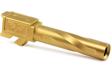 Image of Zaffiri Precision Flush and Crown Pistol Barrel, Glock 19 Gen 5 Slide, 9mm, 1/10 Twist, 416R Stainless Steel, Titanium Nitride, ZP.19G5BG
