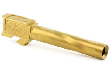 Image of Zaffiri Precision Glock 17 Gen 1-4 Flush and Crown Pistol Barrel, 9mm Caliber, 1-10 Twist, 416R Stainless Steel, Titanium Nitride, ZP.17BG