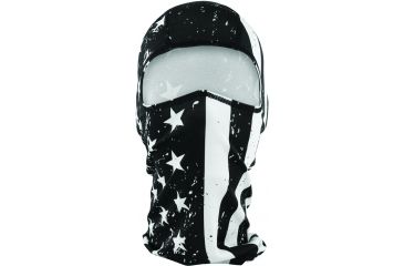 Image of Zan Headgear Balaclava, Polyester, B and W Flag, WBP091