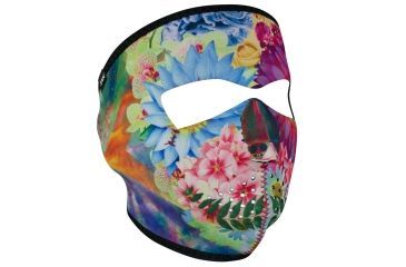Image of Zan Headgear Full Mask, Neoprene, Flower Skull, WNFM182