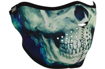 Image of Zan Headgear Neoprene Half Face Mask, Paint Skull - WNFM414H