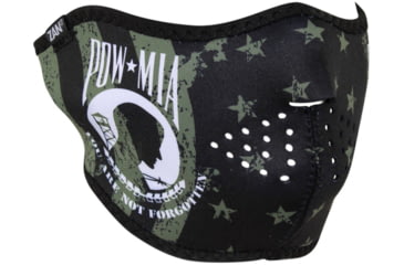 Image of Zan Headgear Neoprene Half Face Mask, Pow Mia Flag - WNFM612H