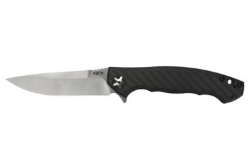 Image of Zero Tolerance Large Sinkevich Carbon Fiber Folding Knife,4in,Drop Point,Stonewash and Satin,Black,Carbon Fiber Handle, 0452CF