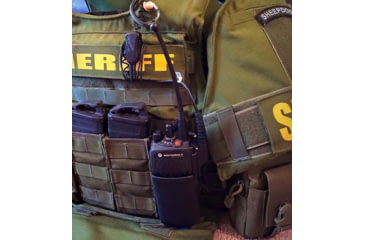 Image of Zero9 Portable Radio Case Holster, VP6000 L2 &amp; L3 Batteries, Molle Loks, Plain Black, Z9-5023-BLK-MLK