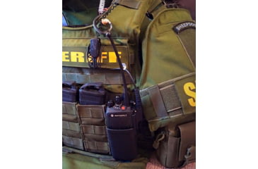 Image of Zero9 Portable Radio Case Holster, XTS3000/5000, Molle Loks, Plain Black, Z9-5004-BLK-MLK