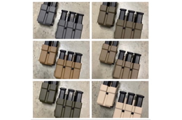 Image of Zero9 Triple Mag Case Holster, Other .45 ACP, Molle Loks, Plain Black, Z9-4024-BLK-MLK