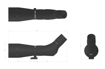 Image of ZeroTech Optics Thrive 20-60x85mm Spotting Scope, Angled, Black, TH206085