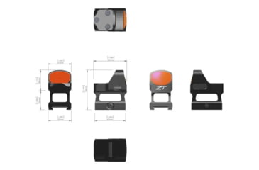 Image of ZeroTech Optics Thrive HD RMR FootPrint Reflex Red Dot Sight w/ High Mount, 1x28mm, 3 MOA Green Dot, Black, THDRS28GH