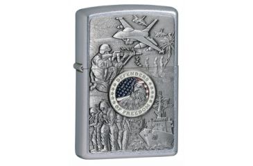 Image of Zippo Joined Forces Classic Style Lighter, Street Chrome 24457