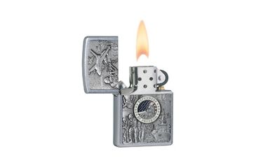 Image of Zippo Joined Forces Classic Style Lighter, Street Chrome 24457