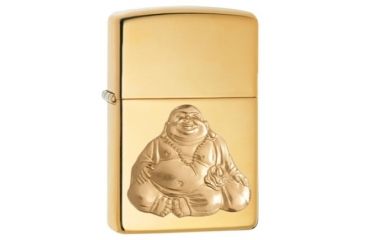 Image of Zippo Laughing Buddha HighPolish Brass Pocket Lighter, 29626