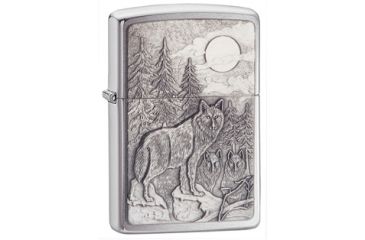 Image of Zippo Timberwolves Classic Lighter, Brushed Chrome 20855