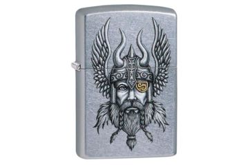 Image of Zippo Viking Warrior Design Pocket Lighter 29871