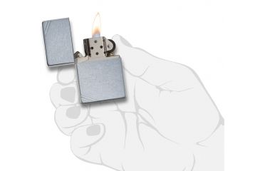 Image of Zippo Vintage Street Chrome, Silver w/Slashes, ZI267