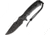 Acta Non Verba Knives M311 Spelter Tactical Knife, 4.75 black DLC coated Elmax steel blade, Black sculpted micarta handle, ANVM311-004