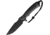 Acta Non Verba Knives M311 Spelter Tactical Knife, 5.25 black DLC coated Elmax steel blade, Black sculpted micarta handle, ANVM311-003