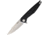 Acta Non Verba Knives Z300 Framelock Folding Knife, 3.5 stonewash finish Sleipner tool steel blade, Black finger grooved titanium handle, ANVZ300-017