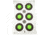 Action Target Trident Concepts Fluorescent Green Bull's-Eye Target, Green and Black, 100 Per Box