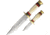 American Hunter Piggyback Set Knife, White finger grooved bone handle, # 13 / AH021