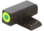 AmeriGlo Front Only-Green Tritium, LumiGreen Outline Front .220in H .140in W, SA-212-220-GR