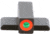 AmeriGlo Front Only-Green Tritium, Orange Outline Front .220in H .140in W, SA-212-220-OR
