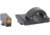 AmeriGlo Ghost Ring Night Sight Set, Glock, Orange Outline, 140 in Wide Front, Green Tritium, 2 - Dot White Outline, Full Ring Rear, GL-224