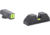 AmeriGlo Glock Gen 5 Cap Tritium Pistol Sight Sets, Green Tritium Lamp LumiGreen Square Outline FRONT, LumiGreen Line non Tritium REAR, GL-5614