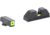 AmeriGlo Glock Gen 5 Cap Tritium Pistol Sight Sets, Green Tritium Lamp LumiGreen Square Outline FRONT, LumiGreen Line non Tritium REAR, GL-5614