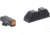 AmeriGlo Green Tritium Lamp, Orange Outline FRONT, Black Serrated U notch REAR, All Gen, 20,21,29,30,31,32,36,40,41, GL-355