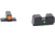 AmeriGlo Green Tritium Lamp, Orange Outline FRONT, Green Single Dot REAR, XD-201