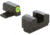 AmeriGlo Protector Sight Set for Springfield Hellcat OSP w/Green Tritium LumiGreen Outline Front/ Black Serrated Rear, SA-534