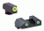Ameriglo Tritium Front/Rear Combo Sights Green Dot White Outline Rear And Green Dot LumiLime Outline Front For Glock 20-41