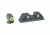 Ameriglo Tritium Front/Rear Combo Sights Green Dot White Outline Rear And Green Dot LumiLime Outline Front For Glock 42