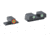 Ameriglo Tritium Front/Rear Combo Sights Green Dot White Outline Rear And Green Dot Orange Outline Front For Springfield XD/XDM/XDS
