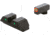 AmeriGlo Trooper Sets for Walther PDP w/Green Tritium Orange Outline Front/ Green Tritium Black Outline Rear, WA-816