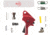 Apex Tactical Specialties Flat-Faced Forward Pistol Trigger Kit, Smith &amp; Wesson M&amp;P M2.0, Flat, Red, 100280RED