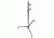 Avenger 30inC-Stand 22(87.4in) Detachable Black Steel, 2 Risers A2022DCB