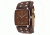 Axcent Spike Square Watch, Dark Brown Strap, Copper Face, Silver Hands X36001-736