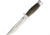 Bark River Boone II Fixed Blade Knife, Boone Ii, 10.5in Overall, 6in Satin A2 Tool Steel Clip Point Blade, Green Canvas Micarta Handle, Brown Leather, 08-211MGC