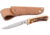 Bear and Son Knives Bird &amp; Trout Fixed Blade Knife, 3in, 440 Stainless Steel, Stag Delrin Handle w/ Leather Sheath, 751