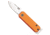 Bear and Son Knives Slip Joint Folding Knife, 1.5in, High Carbon Stainless Steel, Drop Point, Aluminum Handle, Orange, 109OR
