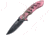 Bear Edge Brisk Framelock Pink Camo Folding Knife, 3.25in Black 440 SS Drop Point, Rubberized SS Handle, Thumb Stud, Pocket Clip, Pink Mossy Oak Break Up Coated Handle, 61506