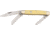 Bear &amp; Son Med Stockman Fold Knife, SS clip Blade, Smooth yellow delrin Handle BCC318