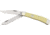 Bear &amp; Son Trapper Fold Knife, Clip and spey Blade, Smooth yellow delrin handl BCC354
