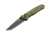 Benchmade Bailout Folding Knife, 3.38in, CPM-M4 Non Serrated Tanto Blade, Woodland Green anodized 6061-T6 aluminum handle, 537GY-1