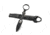 Benchmade Mini SOCP Fixed Blade Knife, 2.22in 440C Stainless Steel Spear Point Blade, Stainless Steel, Black Costed Handle, 177BK